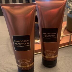 Bath & Body Works Mahogany Teakwood Body Cream - Rich Brown